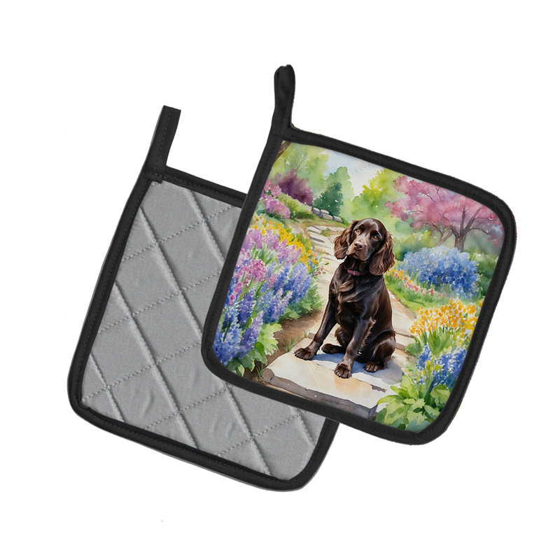 Caroline's Treasures Floral Polyester Potholder Set