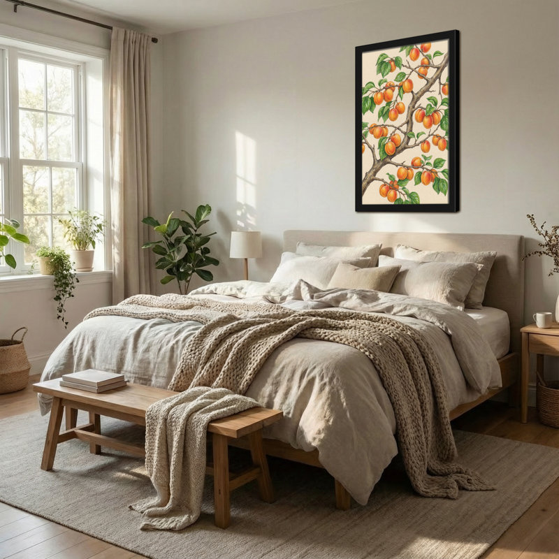 Plantes et fleurs, branche d'abricot avec fruits mûres et feuilles vertes