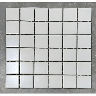 Carreau de mosaïque en céramique blanc