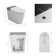 Smart Bidet Toilet with Auto-Open Heated Seat & LED Display - Tankless Design, Aromatherapy System, Warm Water/Dry, Foot Sensor & Off-Seat Flush (Remote Control, CE Certified)