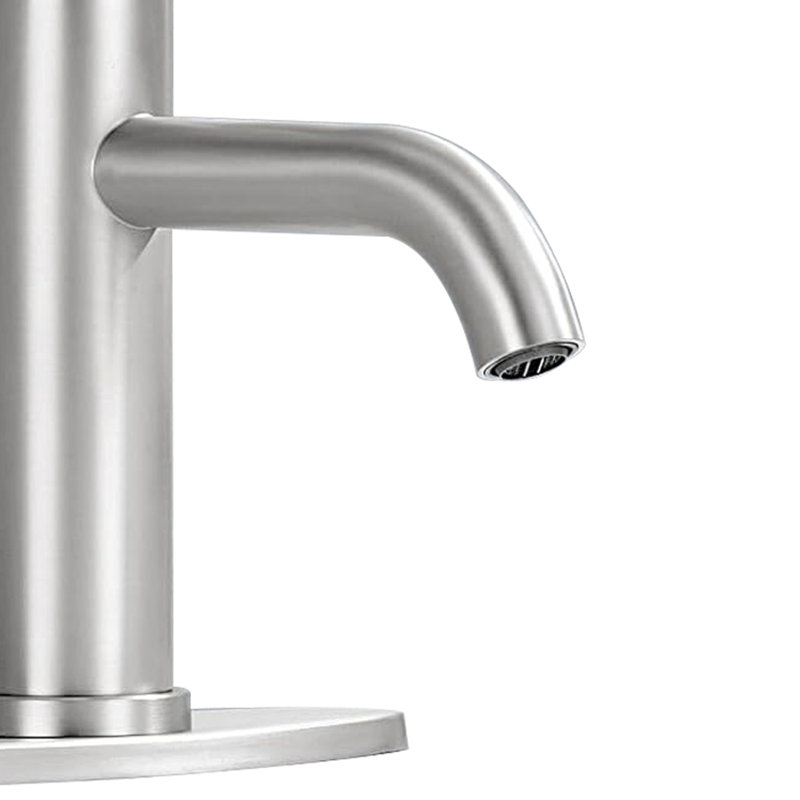 Single Handle Bathroom Faucet Lavatory Faucet Stainless Steel Single Hole-T10, Brushed Nickel, Brushed Nickel