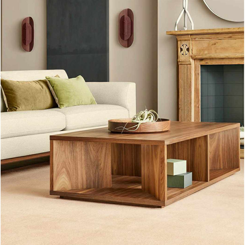 Low Space Solid Wood Coffee Table, Walnut