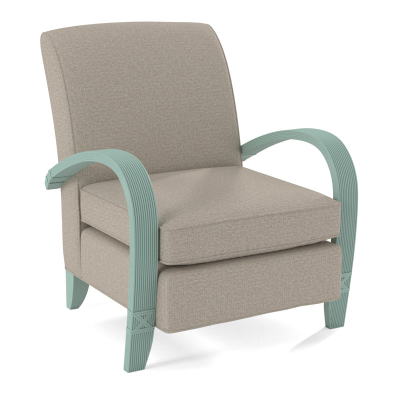 Vero Armchair, Havana, Beige Performance Fabric; 0851-73