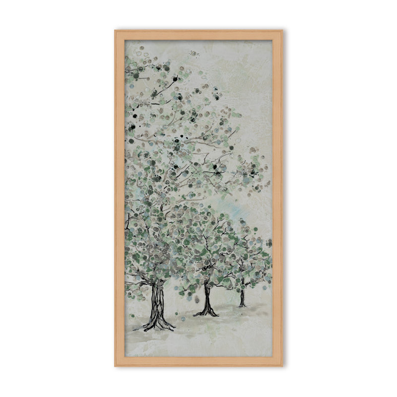 Nature Inspired "Dappled Canopy" Canvas Wall Art By , 48" H x 24" W, Framed Matted Print, Beige