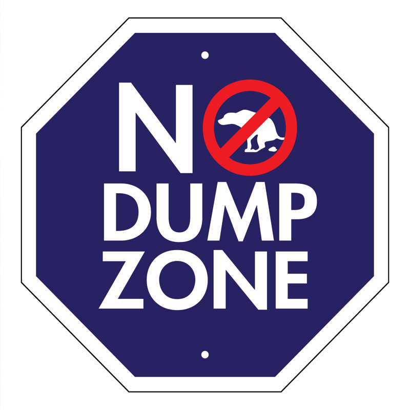 Plaque de jardin No Dump Zone
