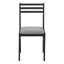 Ensemble de table de salle à manger, ensemble de 3 pièces, petit, abattant 35 po, cuisine, métal, stratifié gris, contemporain, moderne-809323697-809323710