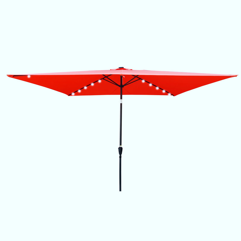 Parasol Taibah 120 avec contrepoids inclus, Red Orange