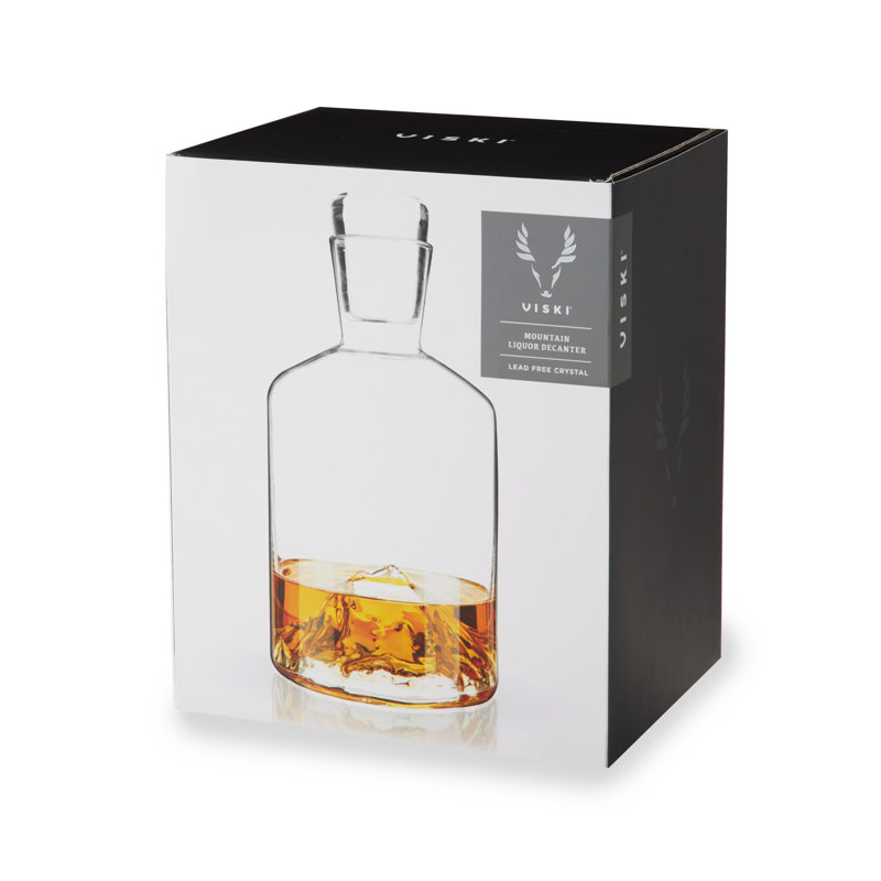 Mountain Crystal Glass Liquor Decanter with Stopper