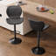Ensemble de 2 tabourets de bar, tabourets de bar à hauteur de comptoir en cuir polyuréthane avec dossier, chaises de bar pivotantes réglables en hauteur, tabouret d'îlot de cuisine sans accoudoirs moderne-87589310