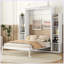 Lit escamotable moderne avec tablettes et lumières DEL Modern-47073184-47073185