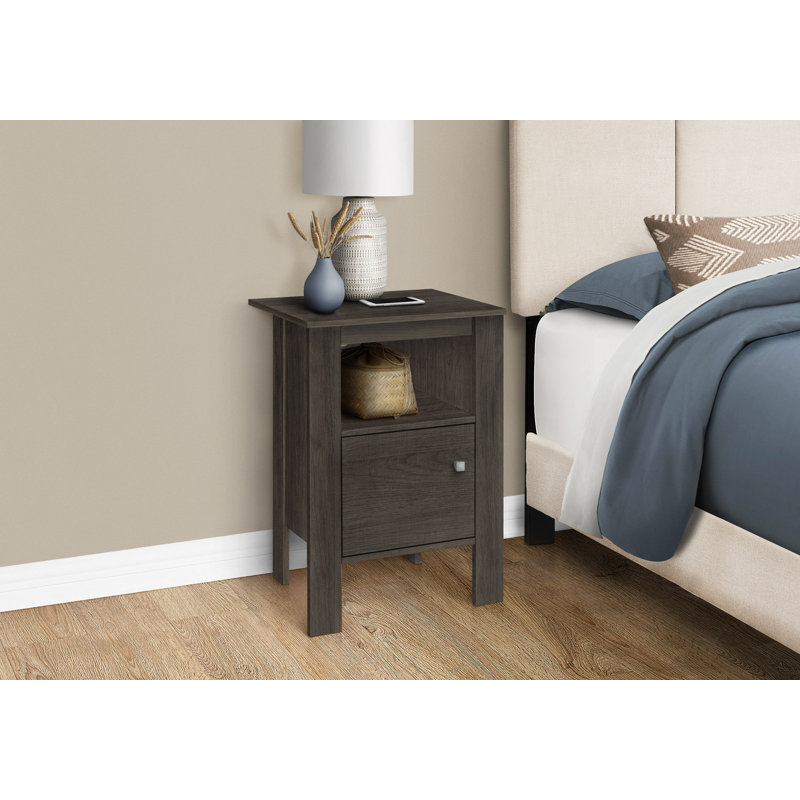 Table d'appoint, côté, bout, table de chevet, lampe, rangement, salon, chambre à coucher, transitionnel, Chêne