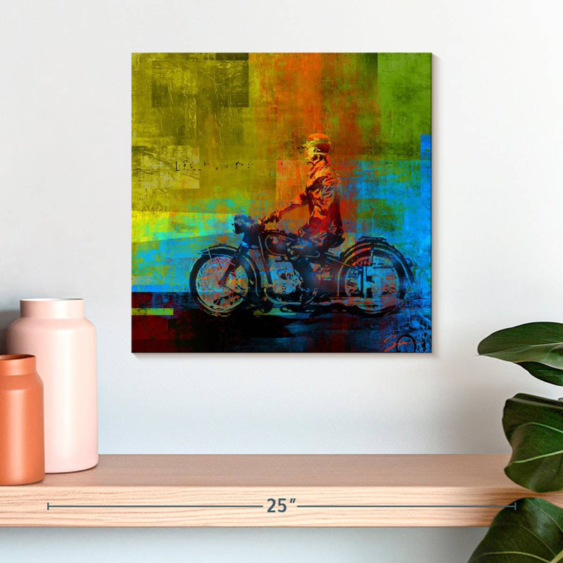 Motorcycle, 16" H x 16" W