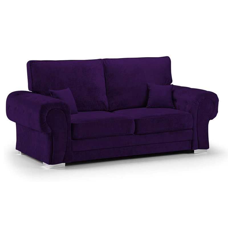 Derry Chenille Sofa, 3, Amethyst