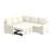 81-Inch Chenille Sectional Sofa Bed (With Pull-Out Bed), U-Shaped 5-Seater Modular Sofa (With Storage)-191061654