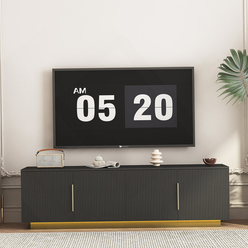 Meuble télé avec 16 couleurs, meuble télé moderne pour téléviseur de 65 pouces
