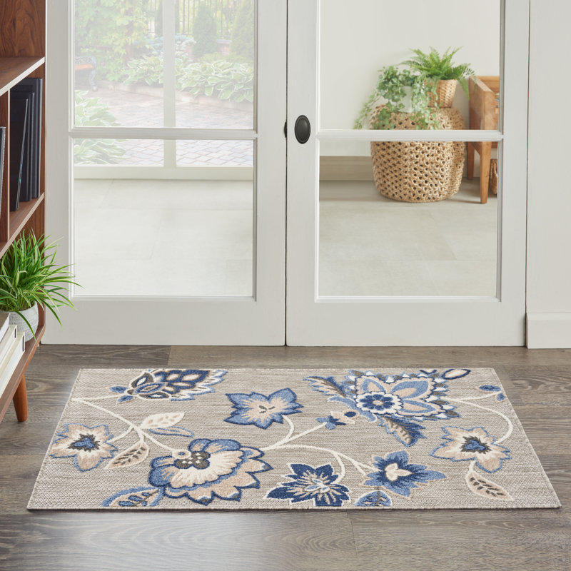 Tapis bleu / gris Amond, Rectangle 2 pi 8 po x 4 pi
