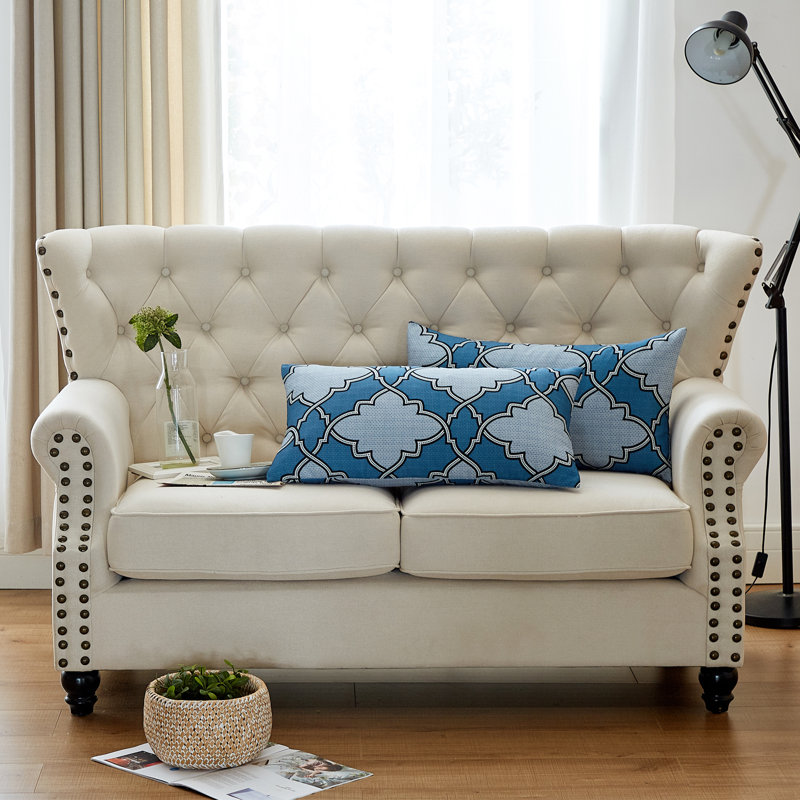 Dobson Floral Pillow Cover, Blue