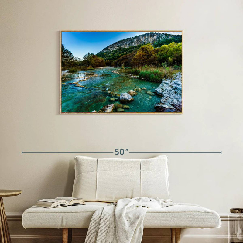 Frio River, Cadre flottant en bois naturel, 37 po x 25 po