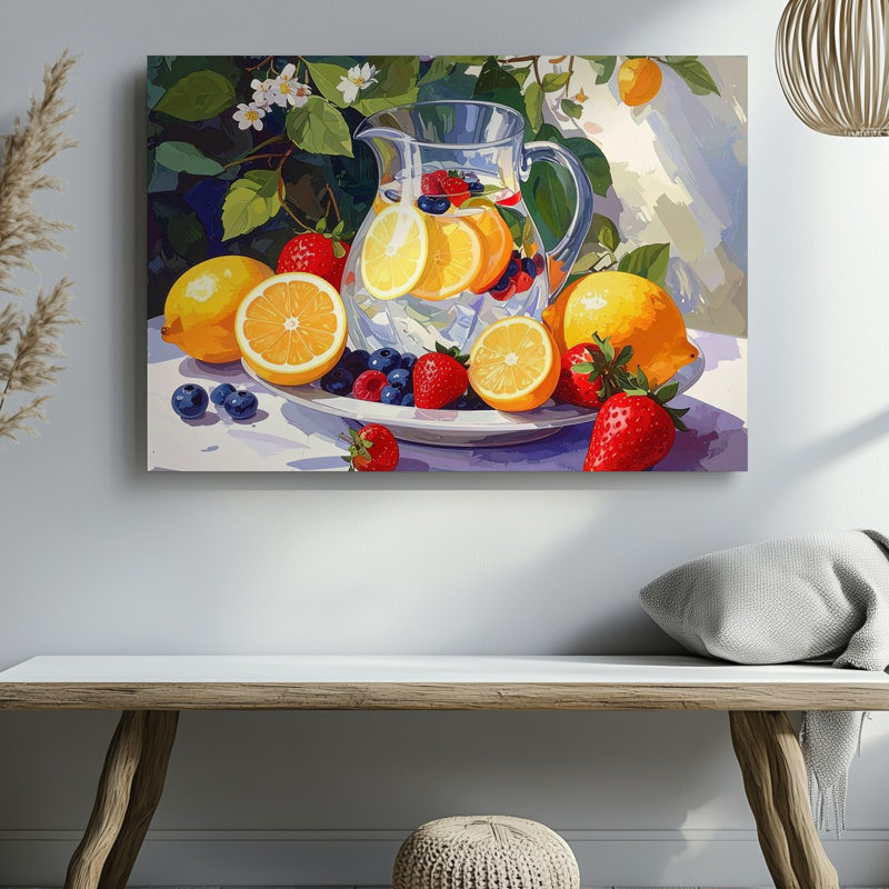 Toile rafraîchissante avec agrumes et baies, H 9 po x l 12 po