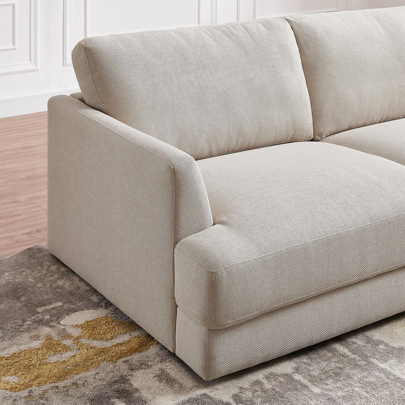 Canapé modulaire confortable Glander, Crème ; lin