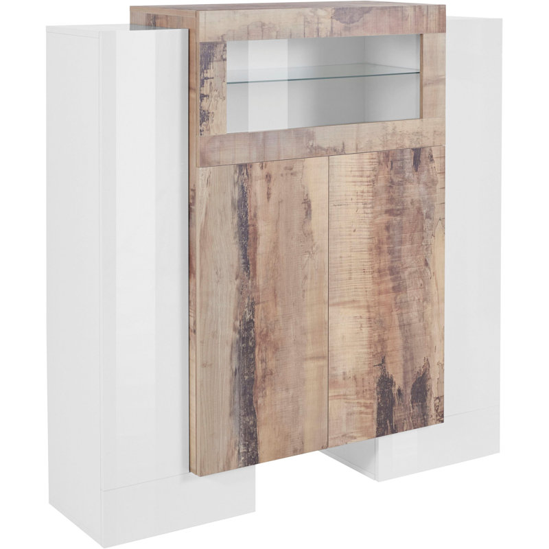 Meadowlands Display Cabinet, White/Brown