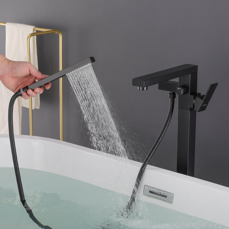 Floor Tub Filler, Matte Black
