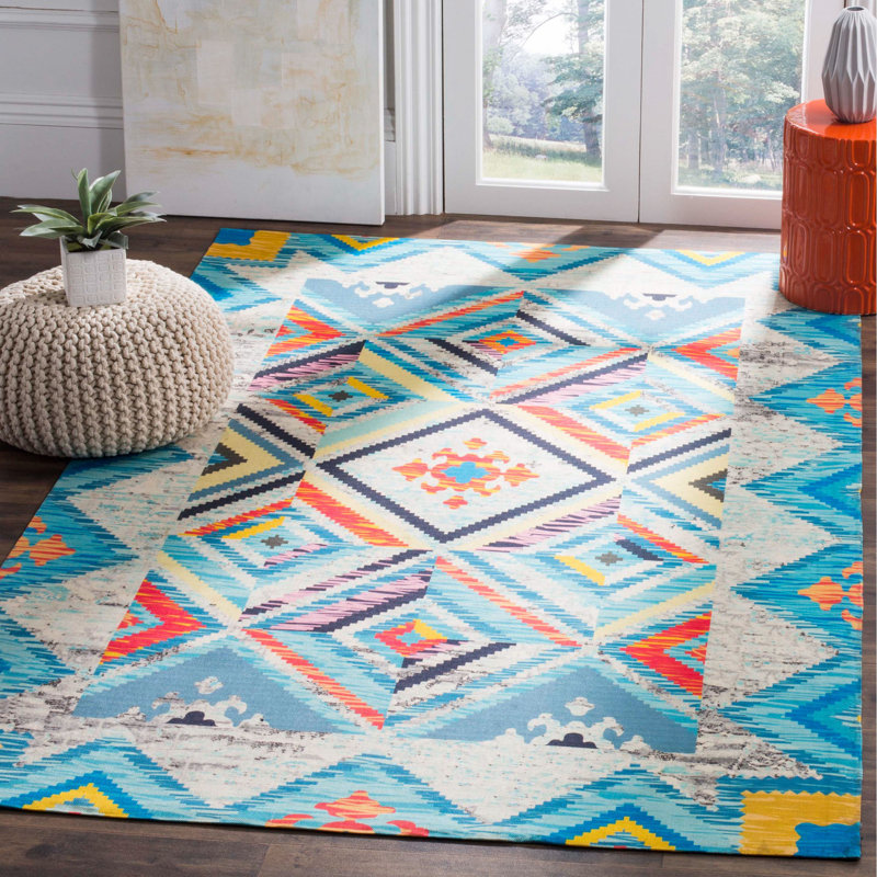 Sonakshi Hand Loomed Performance Geometric Rug, Rectangle 5' x 8'