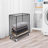 Metal Mesh Laundry Storage Cart, Laundry Basket With Wheels-1098277514