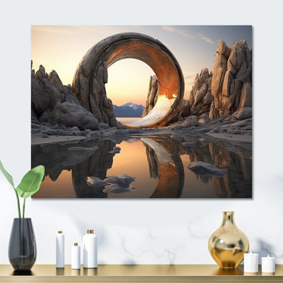Surreal Gate To The Universe III - Surrealism Metal Wall Art