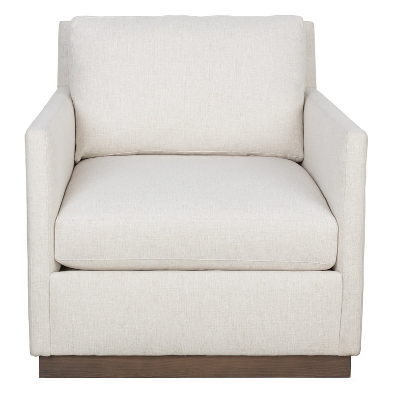 Renwick Lounge Chair, 9953 Mink Polyester, Espresso