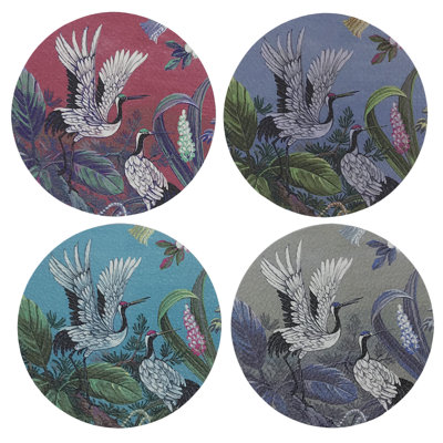 Sous-verres ronds en cuir Summer Palace