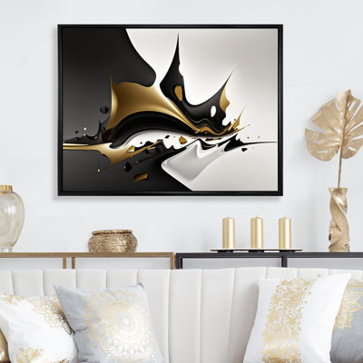 «Cournoyer Gold and Black Wave II», reproduction sur toile