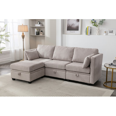 Canapé modulaire rembourré 4 pièces Jescie