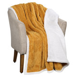 Superior Jacquard Lattice Fleece Plush Sherpa Reversible Blanket Medium Weight Fluffy Bedding