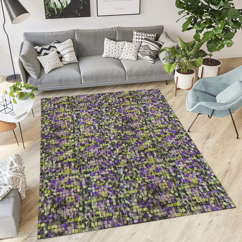 Geometric Indoor / Outdoor Rug, Rectangle 4' x 6'