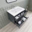 Meuble-lavabo flottant moderne simple Alcester Ivy Bronx-1100120576