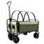 Chariot de chariot pliable d'une capacité de 440 lb avec système de cerclage et doublure en plastique 3 pièces, idéal pour la plage, le camping et le jardinage