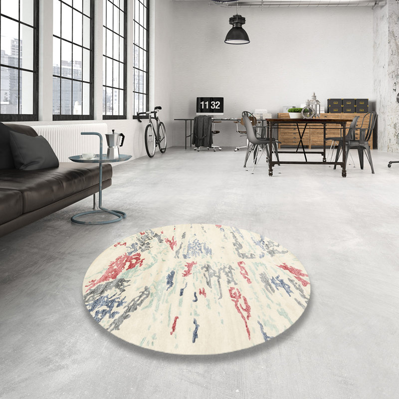 Abstract Indoor Rug, Round 3'
