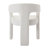 Upholstered Faux Leather Dining Arm Chair Barrel Dining Chair with Solid Back-1405020548