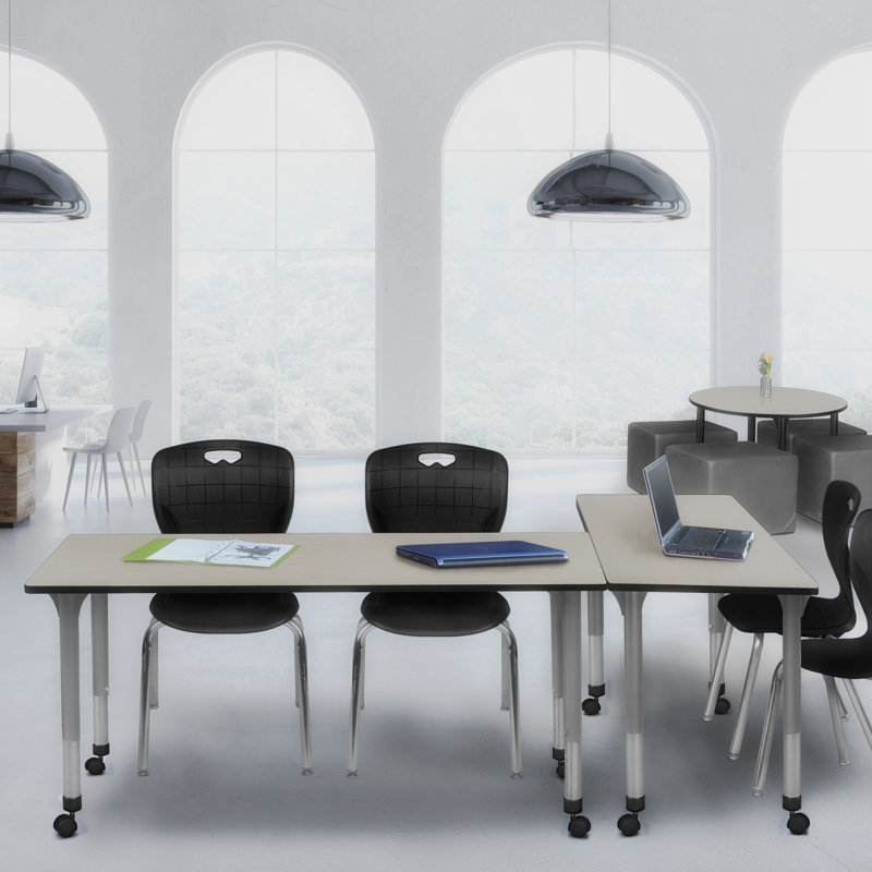 Ensemble de table et chaises Romig Kee, Noir, Érable, L 66 po x P 24 po
