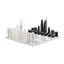 Chess Set Acrylic Chicago Vs Los Angeles With Marble Hatch Board
