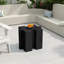 Ensemble de 3 tables de casse-têtes artistiques, tables d'appoint modulaires MGO avec emboîtement (2 convexes et 1 concave), capacité de 200 lb pour l'intérieur et l'extérieur-837045779