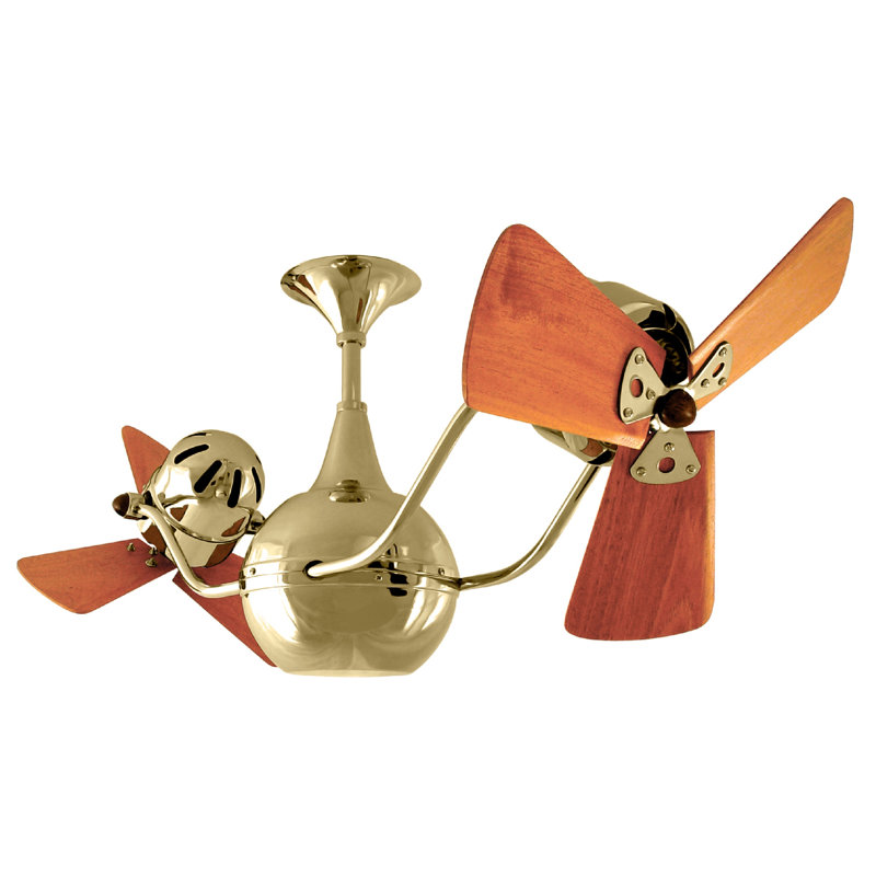 44" Vent-Bettina 3 Blade Ceiling Fan, Polished Brass