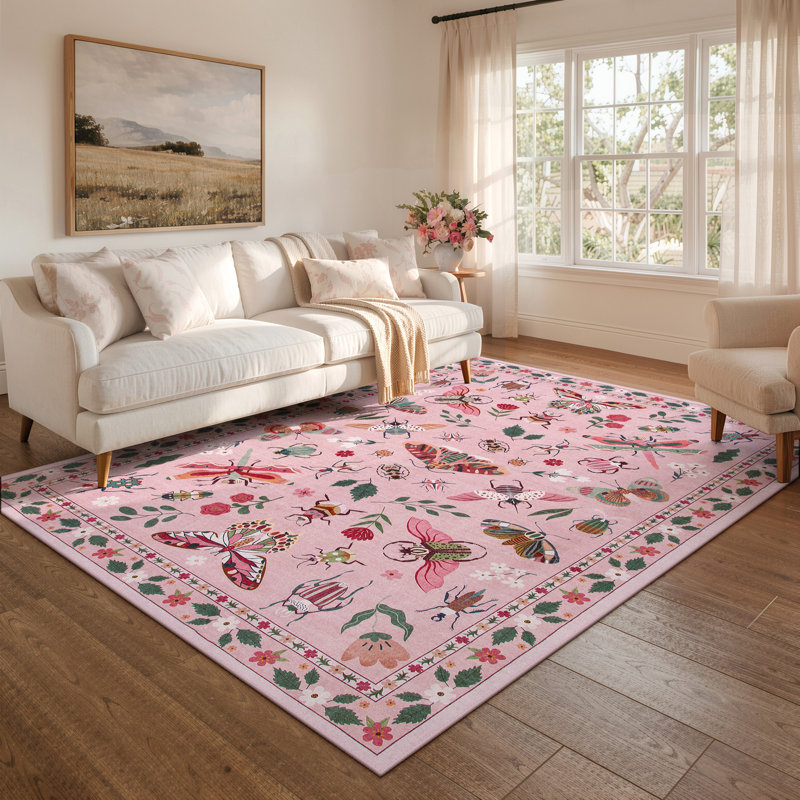 Tapis lavable pour animaux et insectes Goldene, Rectangle 5 pi x 7 pi