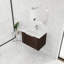 Meuble-lavabo flottant avec lavabo en résine - Portes à fermeture en douceur et conception moderne peu encombrante