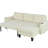 Reversible Sectional With Storage Chaise, Arm Cup Holders And Ports, 3 Corduroy Sleeper For Apartment, Bedroom, Living Room - Beige, 80.32 In Deep, 51.87 Wide, 33.04 High, 114.45 Lb Modern Bed-93206566-93206567