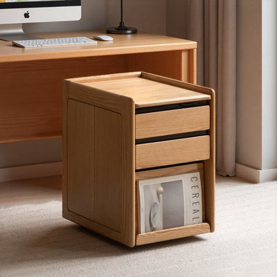 Modern Solid Wood Filing Cabinet with 3-Drawer by Corrigan Studio
