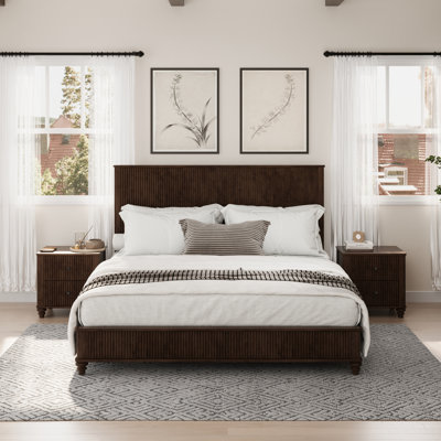 Base de lit en bois massif