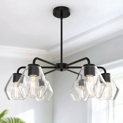 6-Light Flush Mounted Pendant Lighting Chandelier For Hallway Loft Kitchen Bar Close To Ceiling
