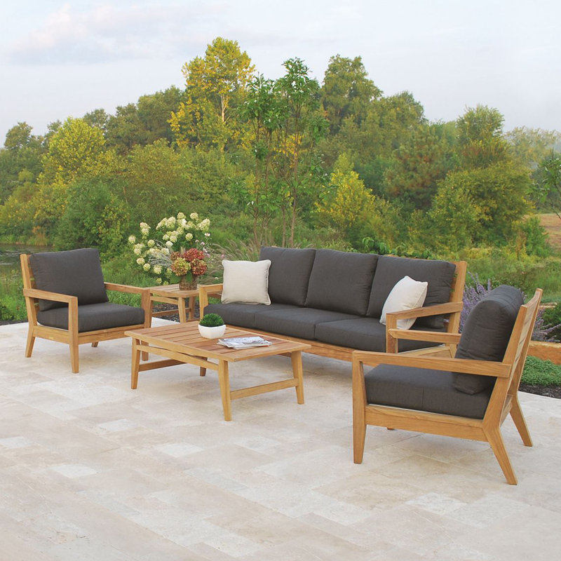 Algarve Outdoor Lounge Chair, Fog Rain 9908